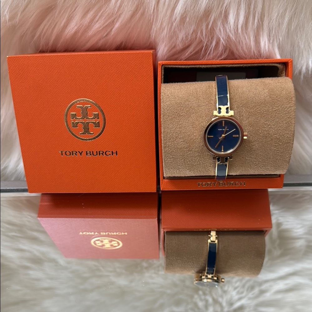 Tory Burch Kira Navy Bangle Watch